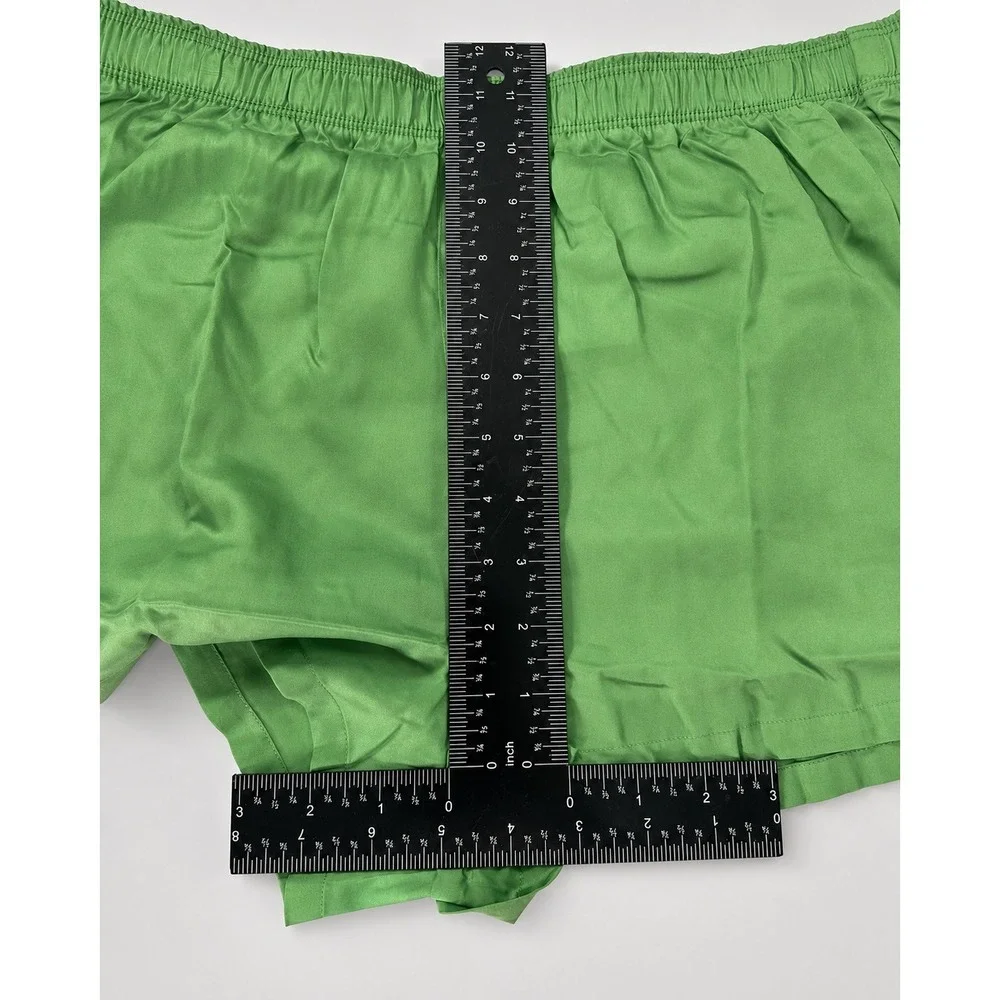 PINK Victoria's Secret Green Tencel Lyocell Boxer Pajama Shorts Medium NWT
